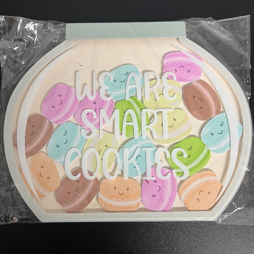 Making the Grade We Are Smart Cookies Magnetic Classroom Decor Macaron Sign NEW